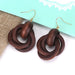 Wholesale vintage oak earrings JDC-ES-Jiaow001 Earrings 娇婉 Deep Coffee color Wholesale Jewelry JoyasDeChina Joyas De China