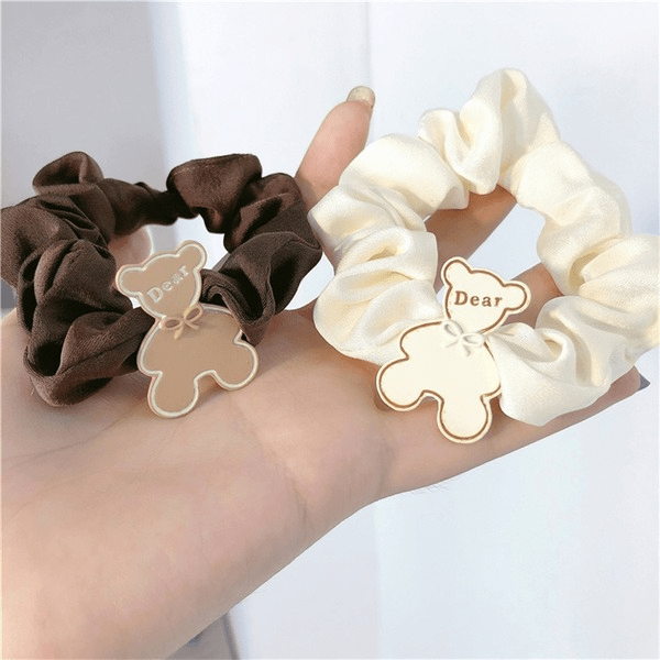 Wholesale white alloy bear hair group JDC-HS-Jiax005 Hair Scrunchies 佳芯 Wholesale Jewelry JoyasDeChina Joyas De China