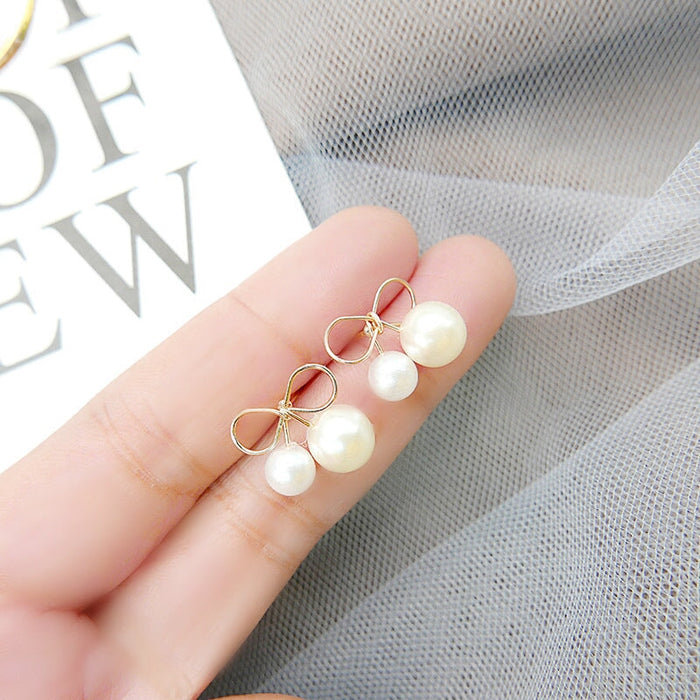 Wholesale white alloy earrings JDC-ES-Fangong0014 Earrings 巩凡 20#ER1897-2 3 Wholesale Jewelry JoyasDeChina Joyas De China