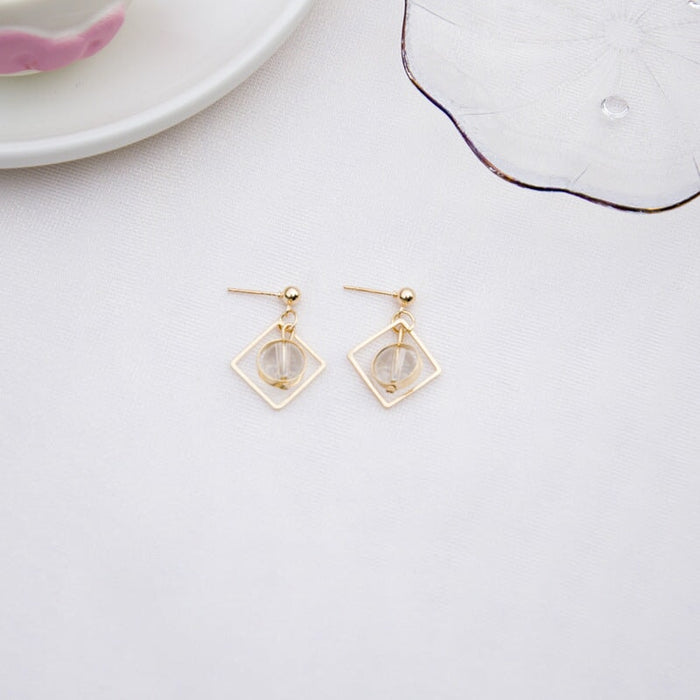 Wholesale white alloy earrings JDC-ES-Fangong0016 Earrings 巩凡 25#ERA041-17 3 Wholesale Jewelry JoyasDeChina Joyas De China