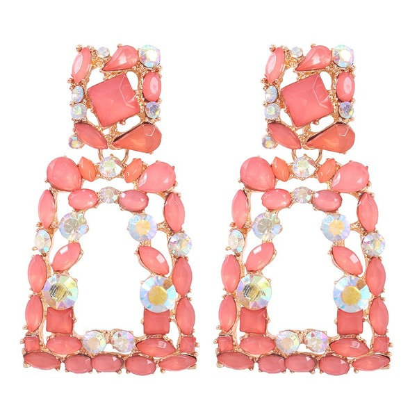 Wholesale white alloy rhinestone earrings JDC-ES-Qiand001 Earrings 纤迪 Wholesale Jewelry JoyasDeChina Joyas De China