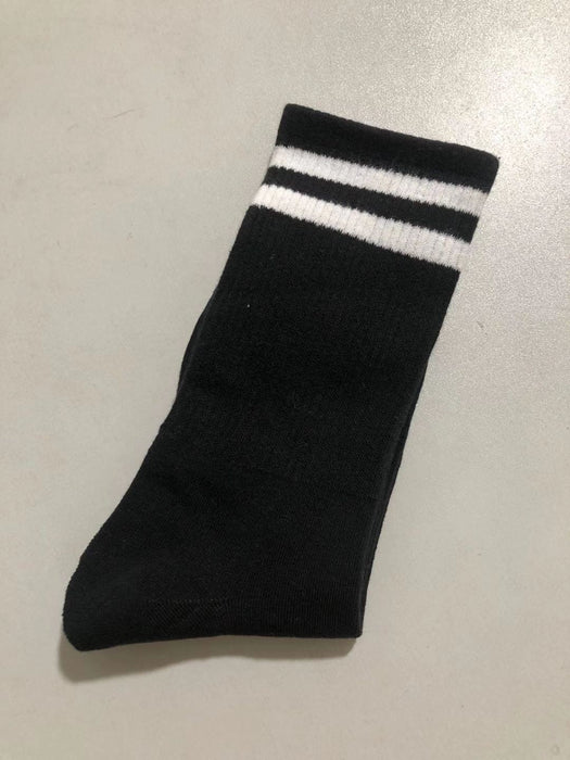 Wholesale white cotton socks JDC-SK-Qihen004 Sock 圻恒 black two bars one size Wholesale Jewelry JoyasDeChina Joyas De China