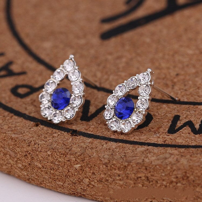 Wholesale white rhinestone earrings JDC-ES-Fangong004 Earrings 巩凡 36 Wholesale Jewelry JoyasDeChina Joyas De China