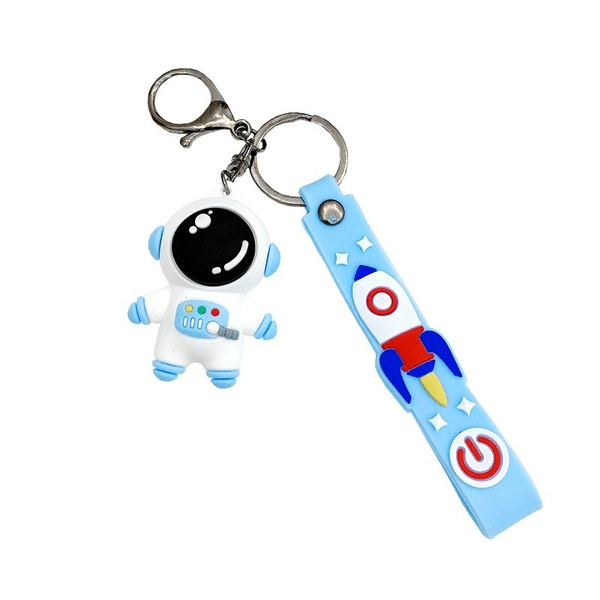 Wholesale White Silicone Little Prince Astronaut Spaceman Car Keys JDC-KC-Gongz014 Keychains 宫泽 Wholesale Jewelry JoyasDeChina Joyas De China