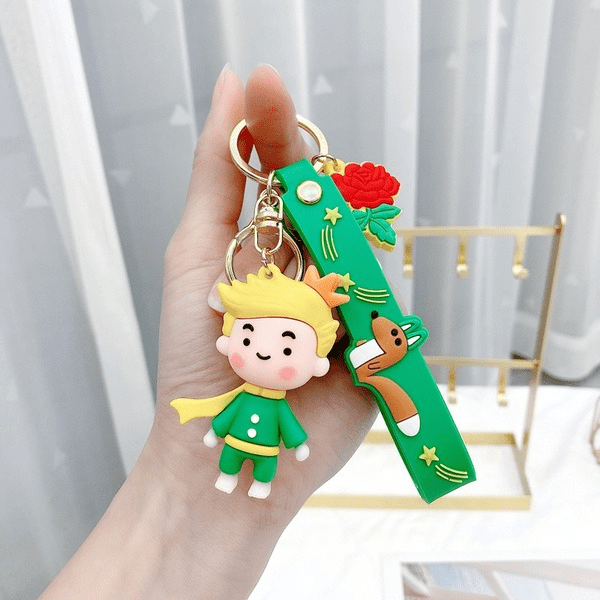 Wholesale White Silicone Little Prince Astronaut Spaceman Car Keys JDC-KC-Gongz014 Keychains 宫泽 Wholesale Jewelry JoyasDeChina Joyas De China