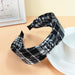 Wholesale Wide Side Bow Suede Plaid Fabric Headband JDC-HD-O375 Headband 潮炫 1 Wholesale Jewelry JoyasDeChina Joyas De China