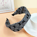 Wholesale Wide Side Bow Suede Plaid Fabric Headband JDC-HD-O375 Headband 潮炫 Wholesale Jewelry JoyasDeChina Joyas De China