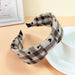 Wholesale Wide Side Bow Suede Plaid Fabric Headband JDC-HD-O375 Headband 潮炫 2 Wholesale Jewelry JoyasDeChina Joyas De China