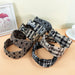 Wholesale Wide Side Bow Suede Plaid Fabric Headband JDC-HD-O375 Headband 潮炫 Wholesale Jewelry JoyasDeChina Joyas De China