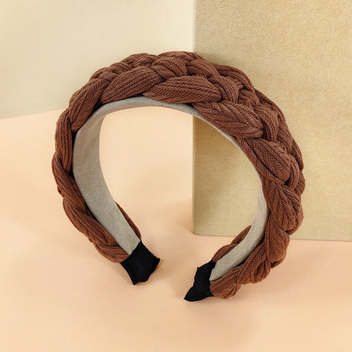 Wholesale wool knitted braided headband JDC-HD-O374 Headband 潮炫 Wholesale Jewelry JoyasDeChina Joyas De China