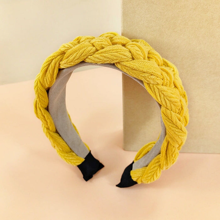 Wholesale wool knitted braided headband JDC-HD-O374 Headband 潮炫 Wholesale Jewelry JoyasDeChina Joyas De China