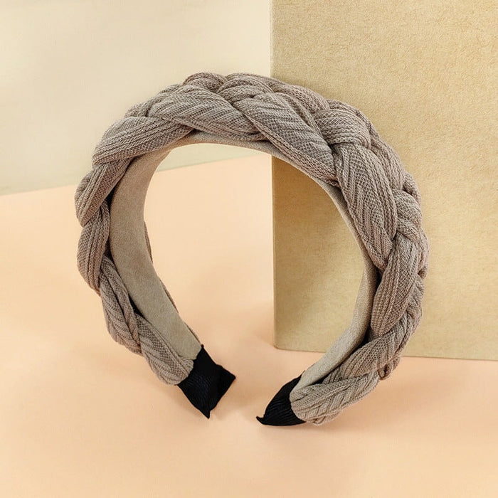 Wholesale wool knitted braided headband JDC-HD-O374 Headband 潮炫 Wholesale Jewelry JoyasDeChina Joyas De China