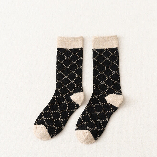 Wholesale Wool socks women's thickened mid-calf women's socks socks rabbit wool socks long Socks JoyasDeChina Black Free size Wholesale Jewelry JoyasDeChina Joyas De China