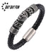 Wholesale woven leather stainless steel bracelet JDC-BT-RShen003 Bracelet 日盛 Wholesale Jewelry JoyasDeChina Joyas De China