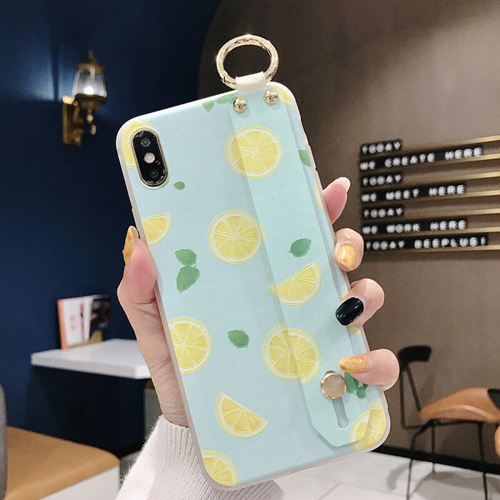 Wholesale Wristband Holder Shockproof Silicone Phone Case for iPhone JDC-PC-Yinuo002 phone case 一诺 yellow iPhone12mini 5.4 Wholesale Jewelry JoyasDeChina Joyas De China