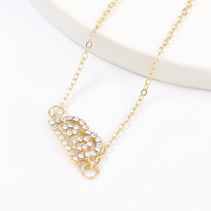 Wholesale yellow alloy diamond necklace JDC-NE-JL210 Necklaces 氿乐 B gold Wholesale Jewelry JoyasDeChina Joyas De China