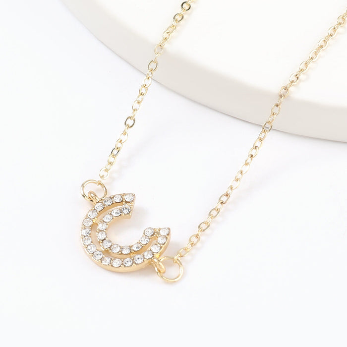 Wholesale yellow alloy diamond necklace JDC-NE-JL210 Necklaces 氿乐 C gold Wholesale Jewelry JoyasDeChina Joyas De China