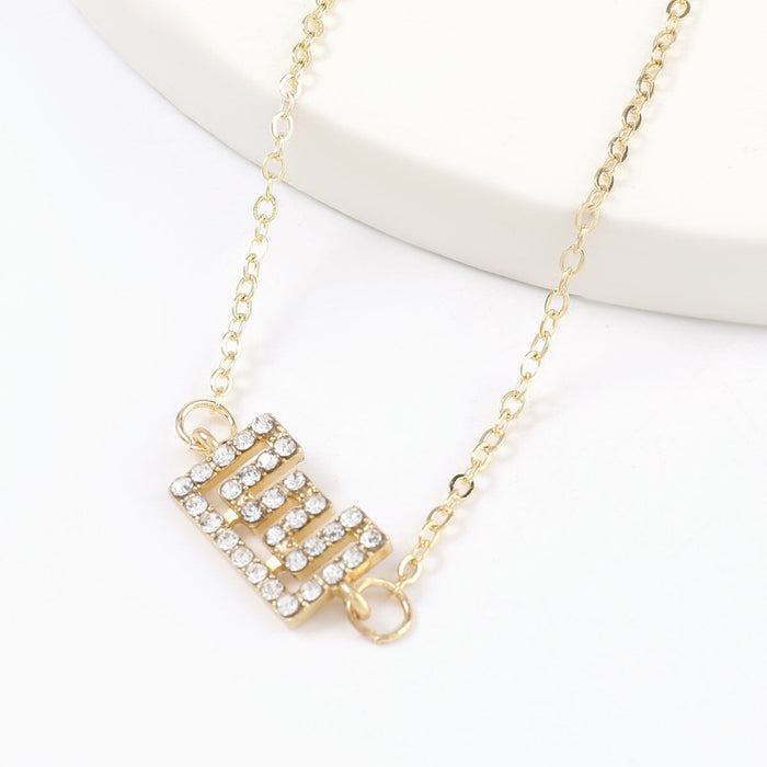 Wholesale yellow alloy diamond necklace JDC-NE-JL210 Necklaces 氿乐 E Jin Wholesale Jewelry JoyasDeChina Joyas De China