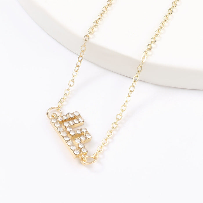 Wholesale yellow alloy diamond necklace JDC-NE-JL210 Necklaces 氿乐 F gold Wholesale Jewelry JoyasDeChina Joyas De China