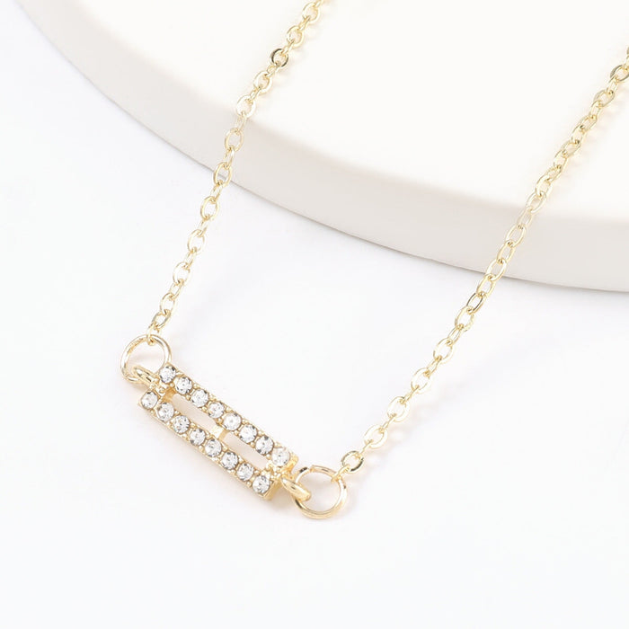 Wholesale yellow alloy diamond necklace JDC-NE-JL210 Necklaces 氿乐 I Jin Wholesale Jewelry JoyasDeChina Joyas De China