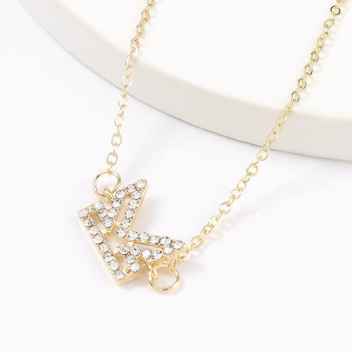 Wholesale yellow alloy diamond necklace JDC-NE-JL210 Necklaces 氿乐 K gold Wholesale Jewelry JoyasDeChina Joyas De China