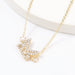 Wholesale yellow alloy diamond necklace JDC-NE-JL210 Necklaces 氿乐 K gold Wholesale Jewelry JoyasDeChina Joyas De China