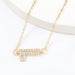 Wholesale yellow alloy diamond necklace JDC-NE-JL210 Necklaces 氿乐 L gold Wholesale Jewelry JoyasDeChina Joyas De China