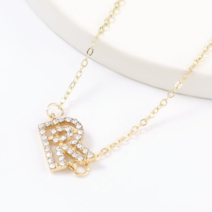 Wholesale yellow alloy diamond necklace JDC-NE-JL210 Necklaces 氿乐 R gold Wholesale Jewelry JoyasDeChina Joyas De China