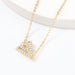 Wholesale yellow alloy diamond necklace JDC-NE-JL210 Necklaces 氿乐 V gold Wholesale Jewelry JoyasDeChina Joyas De China