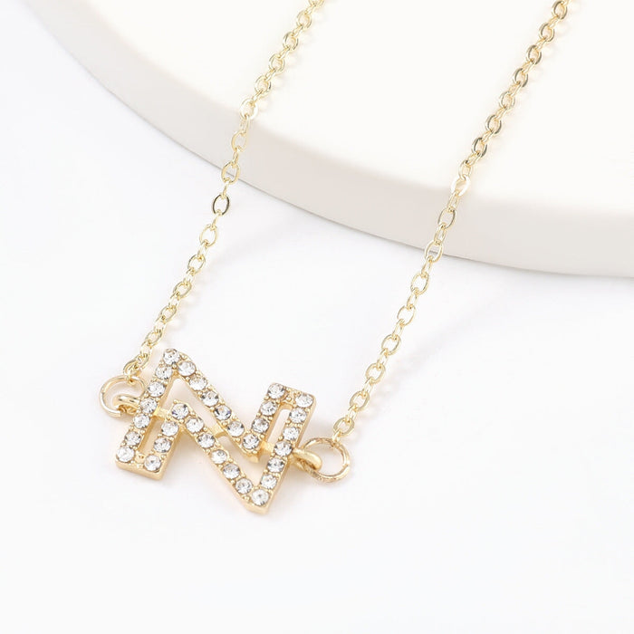 Wholesale yellow alloy diamond necklace JDC-NE-JL210 Necklaces 氿乐 Z gold Wholesale Jewelry JoyasDeChina Joyas De China