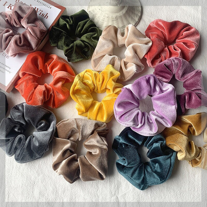 Wholesale yellow cloth hair bands JDC-HS-h410 Hair Scrunchies 妙德 Wholesale Jewelry JoyasDeChina Joyas De China