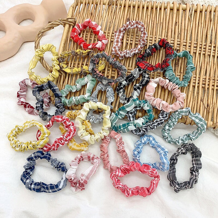 Wholesale yellow cotton and linen hair bands JDC-HS-h404 Hair Scrunchies 妙德 Wholesale Jewelry JoyasDeChina Joyas De China