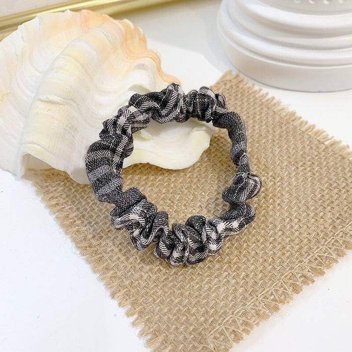 Wholesale yellow cotton and linen hair bands JDC-HS-h404 Hair Scrunchies 妙德 Black #1 Wholesale Jewelry JoyasDeChina Joyas De China