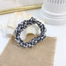 Wholesale yellow cotton and linen hair bands JDC-HS-h404 Hair Scrunchies 妙德 Black #4 Wholesale Jewelry JoyasDeChina Joyas De China