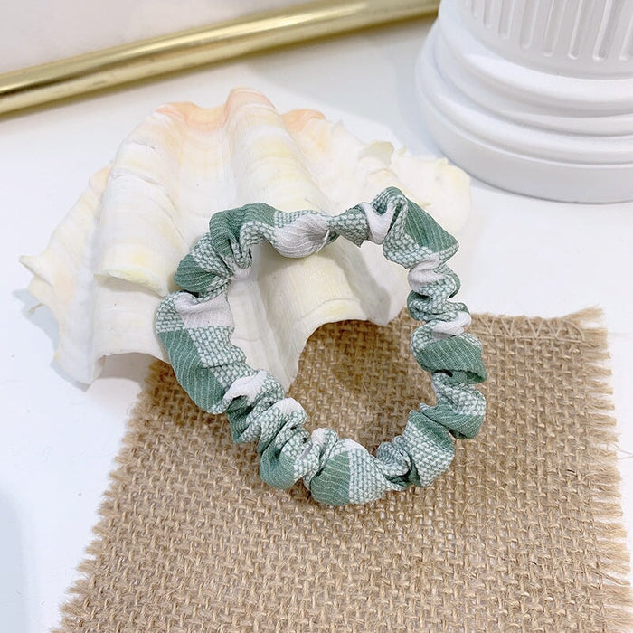 Wholesale yellow cotton and linen hair bands JDC-HS-h404 Hair Scrunchies 妙德 Green department #1 Wholesale Jewelry JoyasDeChina Joyas De China