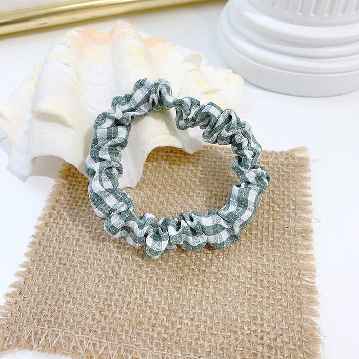 Wholesale yellow cotton and linen hair bands JDC-HS-h404 Hair Scrunchies 妙德 Green department #2 Wholesale Jewelry JoyasDeChina Joyas De China