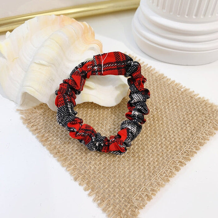 Wholesale yellow cotton and linen hair bands JDC-HS-h404 Hair Scrunchies 妙德 Red series #1 Wholesale Jewelry JoyasDeChina Joyas De China