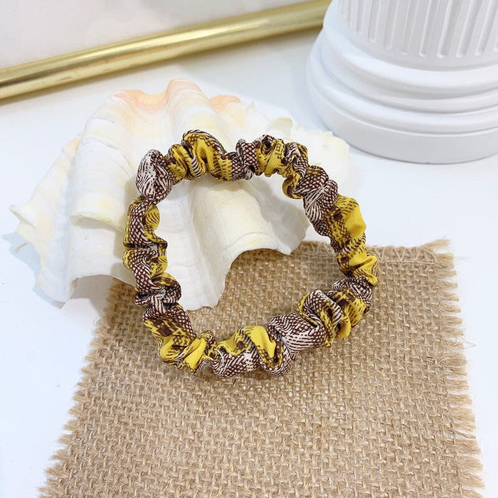 Wholesale yellow cotton and linen hair bands JDC-HS-h404 Hair Scrunchies 妙德 Yellow series #1 Wholesale Jewelry JoyasDeChina Joyas De China