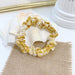 Wholesale yellow cotton and linen hair bands JDC-HS-h404 Hair Scrunchies 妙德 Yellow tie #2 Wholesale Jewelry JoyasDeChina Joyas De China