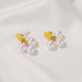 Wholesale Yellow Crystal Earrings JDC-ES-D781 Earrings 晴雯 2993 925 silver needle Wholesale Jewelry JoyasDeChina Joyas De China