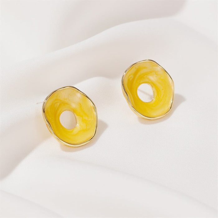 Wholesale Yellow Crystal Earrings JDC-ES-D781 Earrings 晴雯 2997 925 silver needle Wholesale Jewelry JoyasDeChina Joyas De China