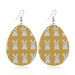 Wholesale yellow PU leather Earrings JDC-ES-ZL014 Earrings 钻拉 Egg 3 Wholesale Jewelry JoyasDeChina Joyas De China