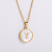 Wholesale yellow stainless steel gold-plated letter necklace JDC-NE-Aimi013 Necklaces 爱米萝 Wholesale Jewelry JoyasDeChina Joyas De China