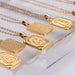 Wholesale yellow stainless steel gold-plated letter necklace JDC-NE-Aimi015 Necklaces 爱米萝 Wholesale Jewelry JoyasDeChina Joyas De China