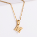 Wholesale Yellow Stainless Steel Gold Plated Letter Necklace JDC-NE-Aimi017 Necklaces 爱米萝 Wholesale Jewelry JoyasDeChina Joyas De China