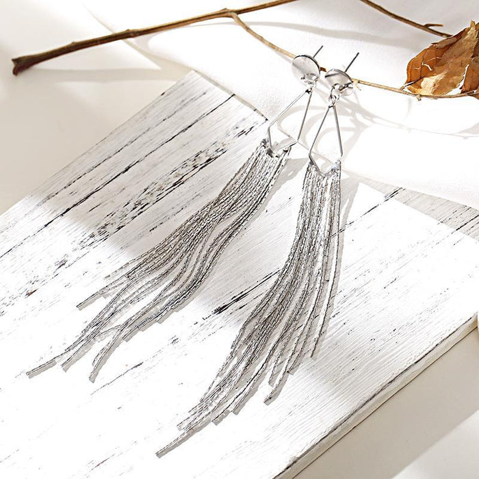 Wholesale yellow Tassel Earrings JDC-ES-Sideng011 Earrings 思登 Silver Wholesale Jewelry JoyasDeChina Joyas De China