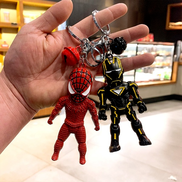 Wholesale Zinc Alloy Iron Man Spiderman Keychain (F)JDC-KC-Aolong014 Keychains 傲龙 Wholesale Jewelry JoyasDeChina Joyas De China