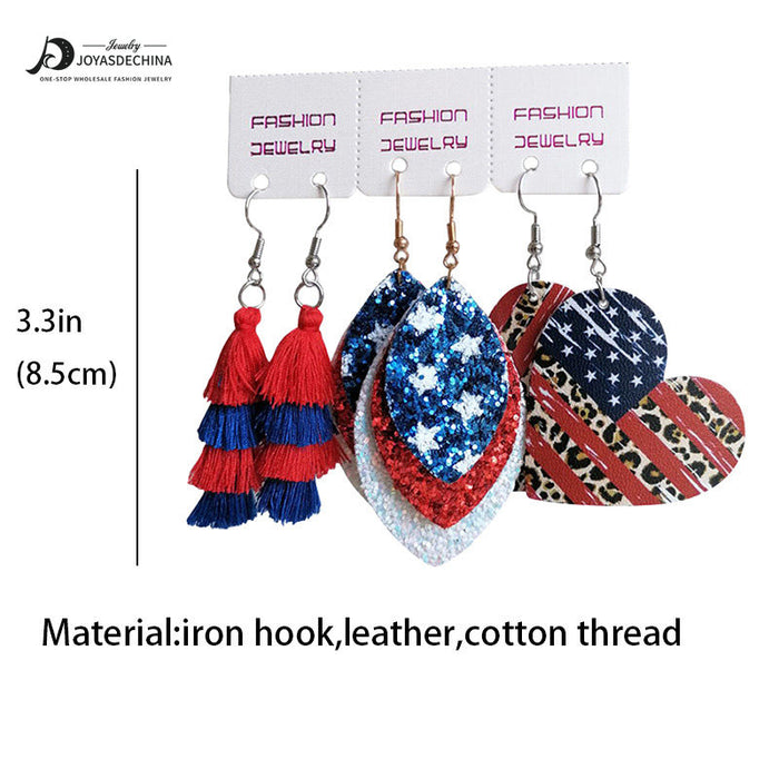 Wholesale 3Pairs/Pack earrings sports baseball sun flower drop earrings MOQ≥3 JDC-ES-heyi013