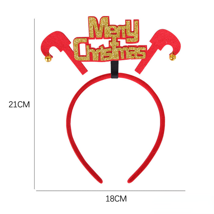 Wholesale Christmas Party Decoration Felt Cloth Plastic Headband JDC-HD-Zhouhao002