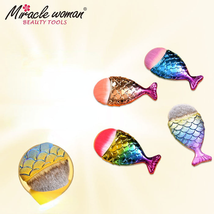 Wholesale Creative Sequins Large Mermaid Foundation Brush MOQ≥3 JDC-MB-MengQ001